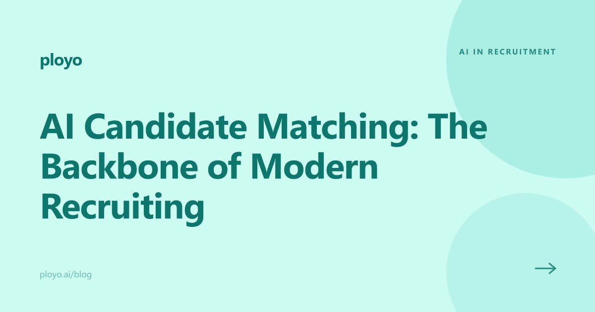 Illustration of AI-powered candidate matching ranking resumes for recruiters