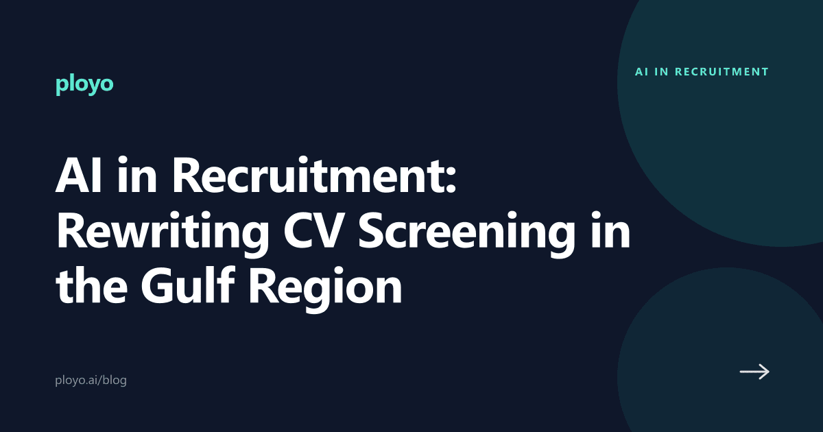 Illustration of AI-driven CV screening for recruiters hiring in the Gulf region