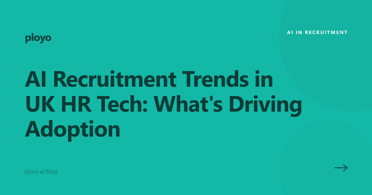 Illustration of AI recruitment trends driving adoption across UK HR technology