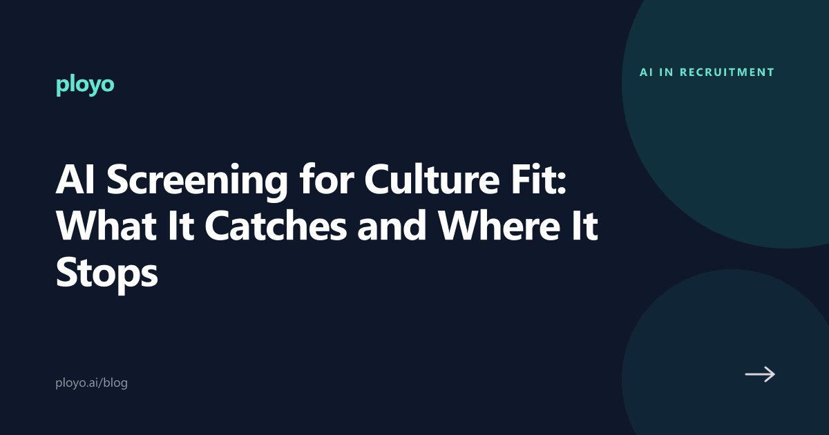 Illustration for the Ployo article on AI screening for culture fit in hiring