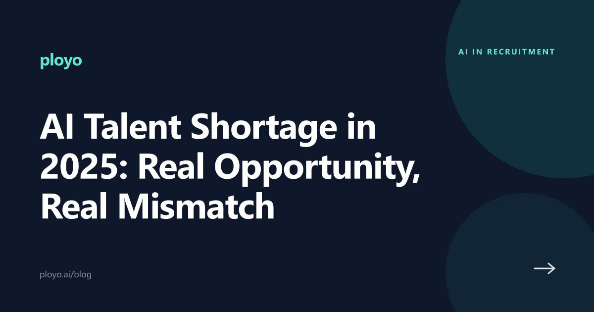Illustration depicting the AI talent shortage as opportunity and hiring mismatch