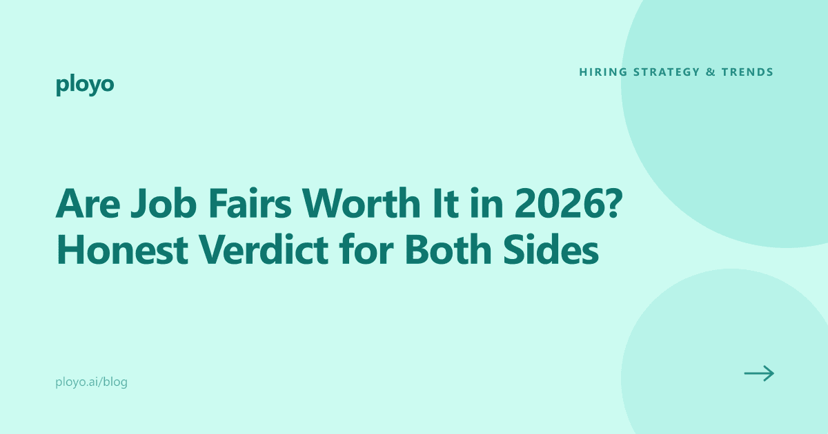 Illustration weighing whether job fairs are worth it for employers and job seekers in 2026