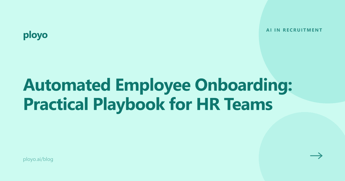 Cover illustration for the Ployo article on automating employee onboarding