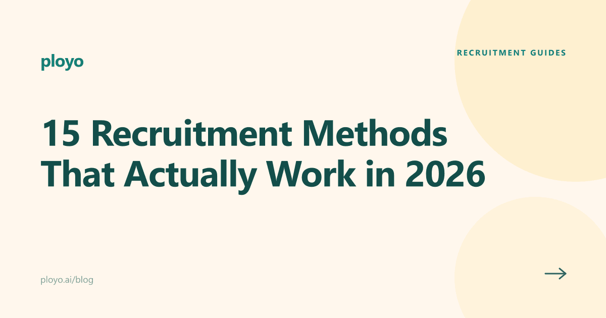 Cover illustration for the Ployo article on the best recruitment methods for 2026