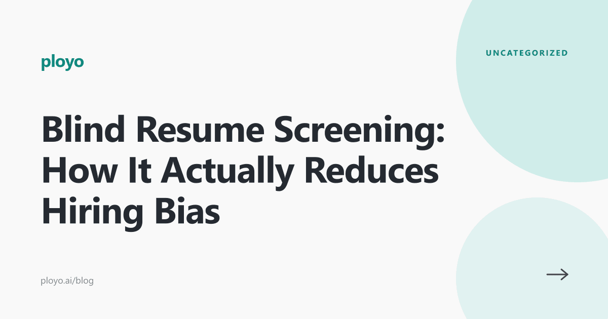 Cover illustration for the Ployo article on blind resume screening and hiring bias