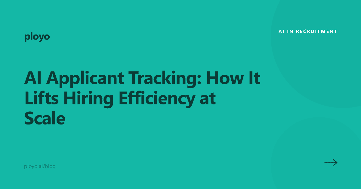 Cover illustration for the Ployo article on how AI applicant tracking lifts hiring efficiency at scale