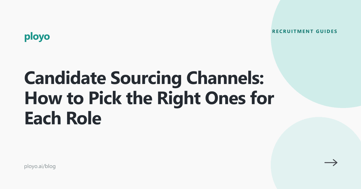 Illustration of different candidate sourcing channels mapped to matching job roles