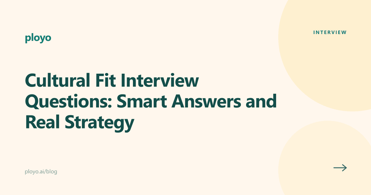 Cover illustration for the Ployo article on cultural fit interview questions
