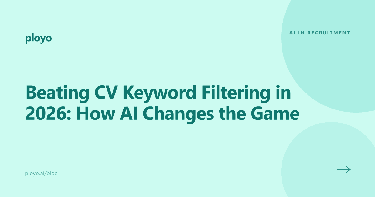 Illustration for the Ployo article on beating CV keyword filtering with AI in 2026