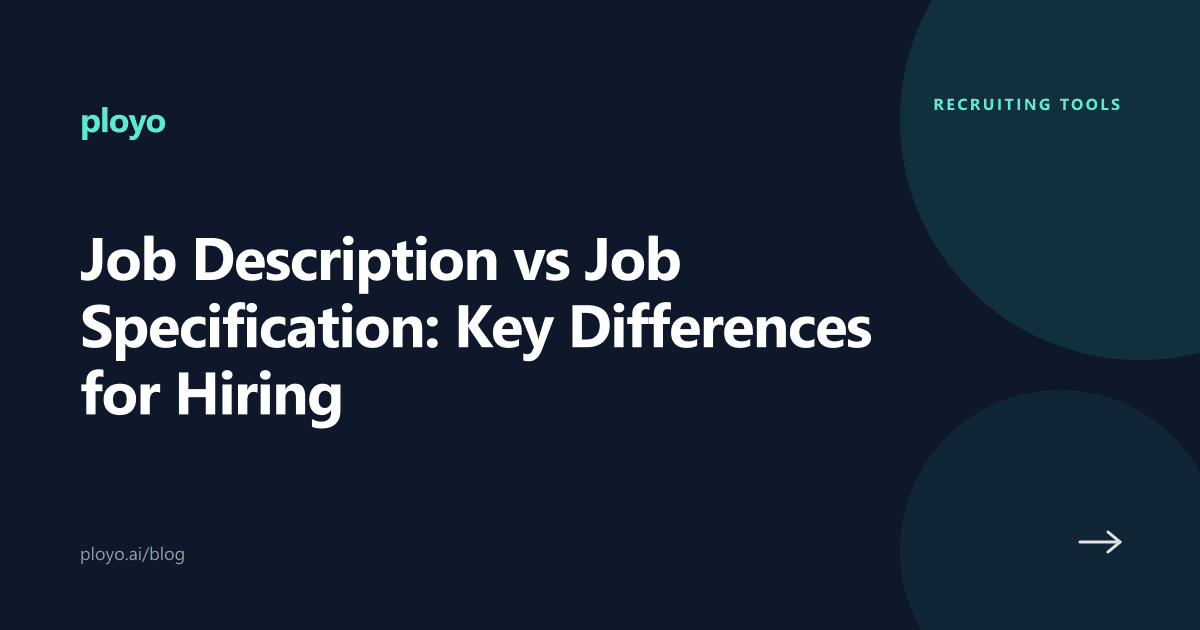 Illustration for the Ployo article comparing job descriptions and job specifications