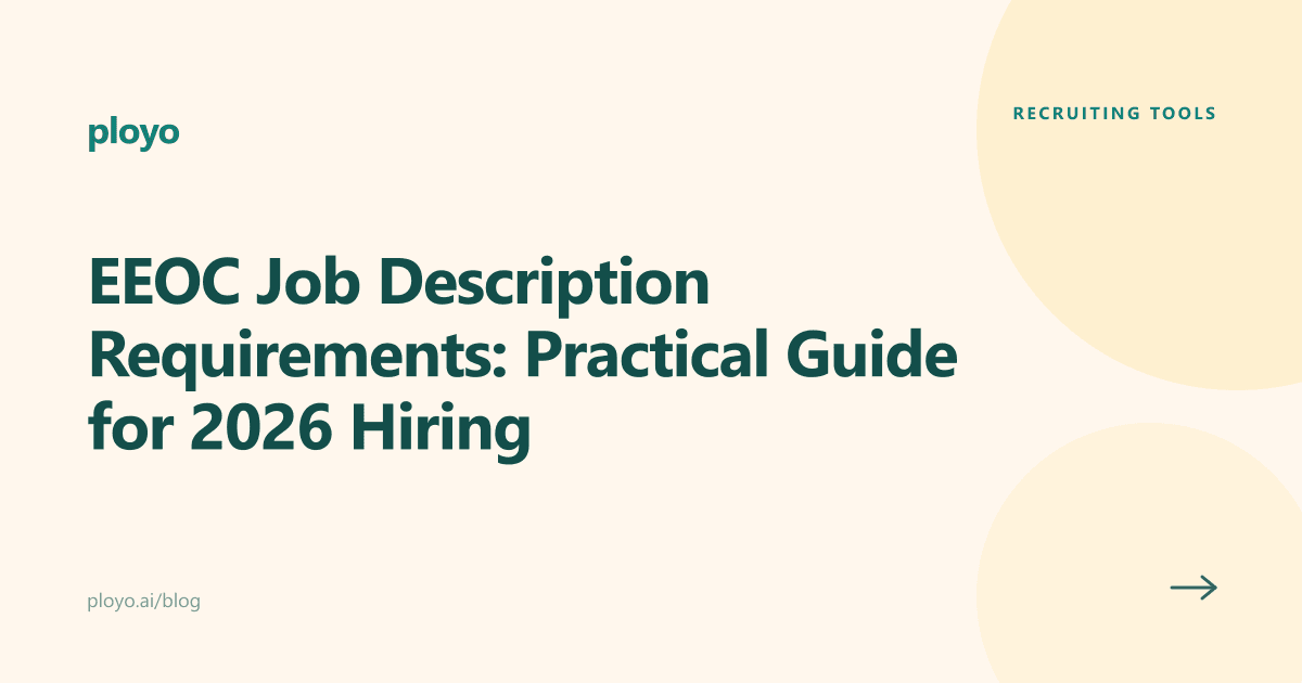Cover illustration for the Ployo article on EEOC job description requirements