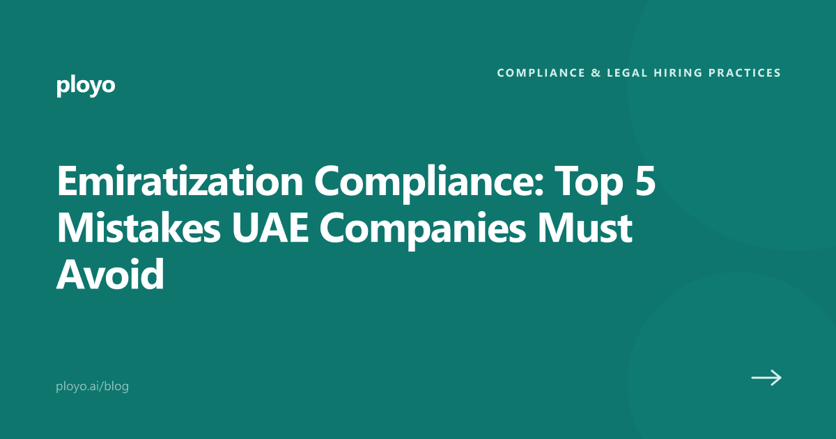 Illustration for the Ployo article on Emiratization compliance mistakes UAE companies make