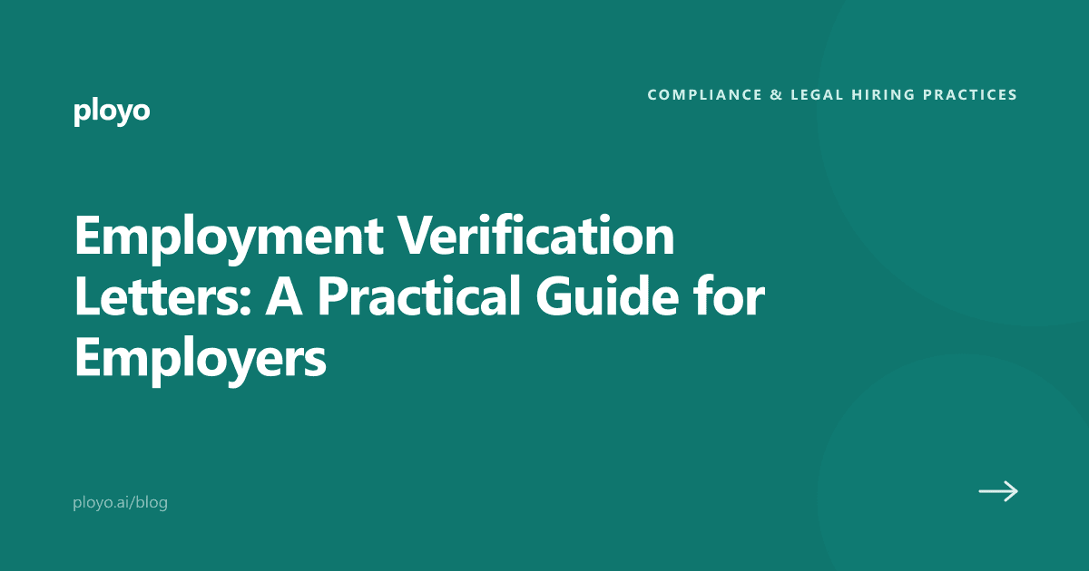Cover illustration for the Ployo article guiding employers through employment verification letters
