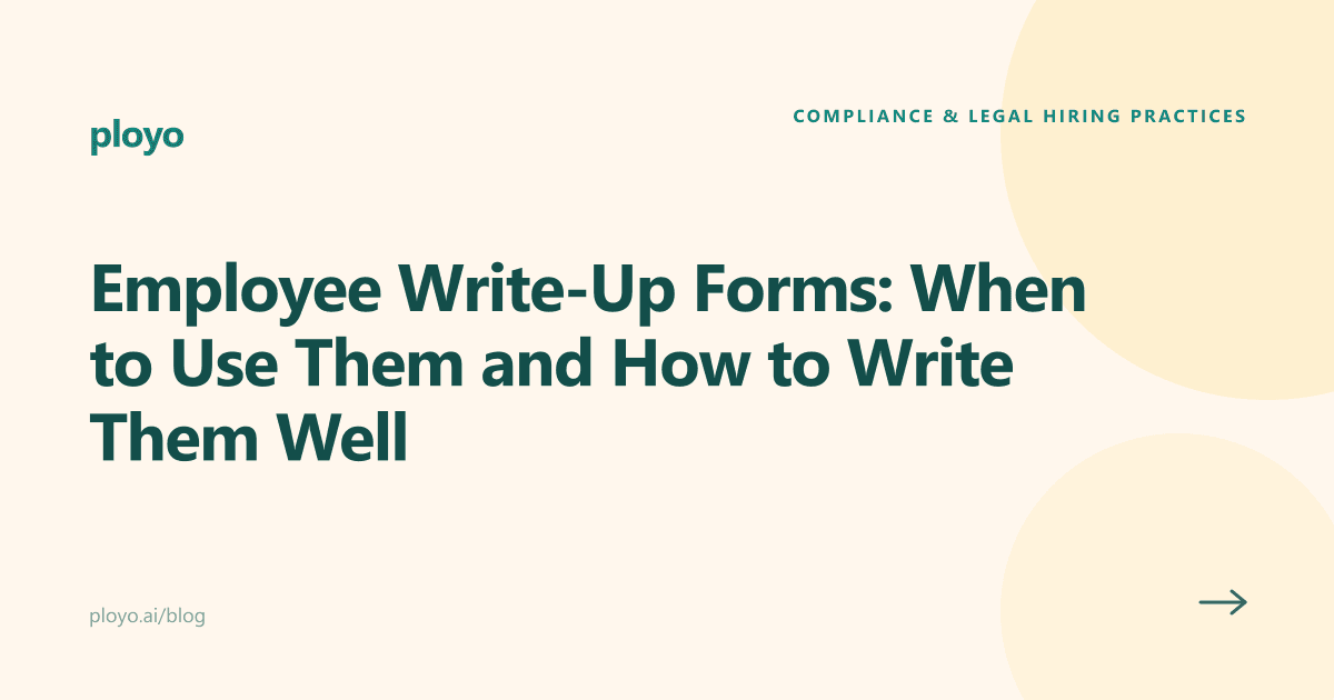 Illustration for the Ployo article on writing effective employee write-up forms