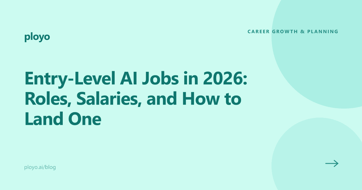 Illustration for the Ployo article on entry-level AI jobs, roles, and salaries in 2026