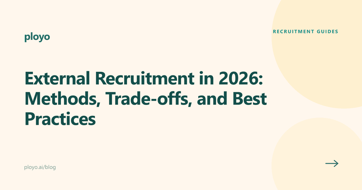 Illustration for the Ployo article on external recruitment methods and best practices