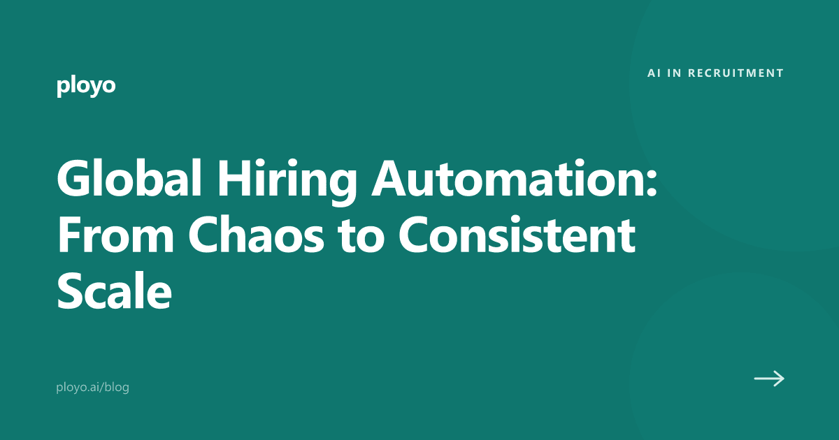 Illustration for the Ployo article on global hiring automation and scaling international recruiting