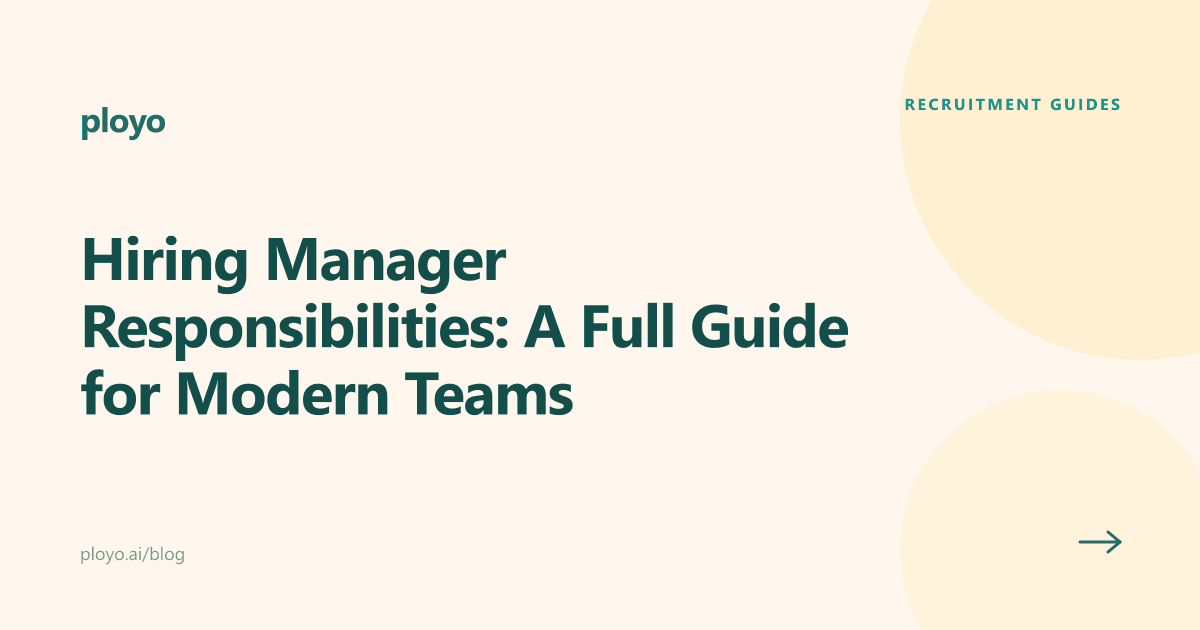 Cover illustration for the Ployo article on hiring manager responsibilities