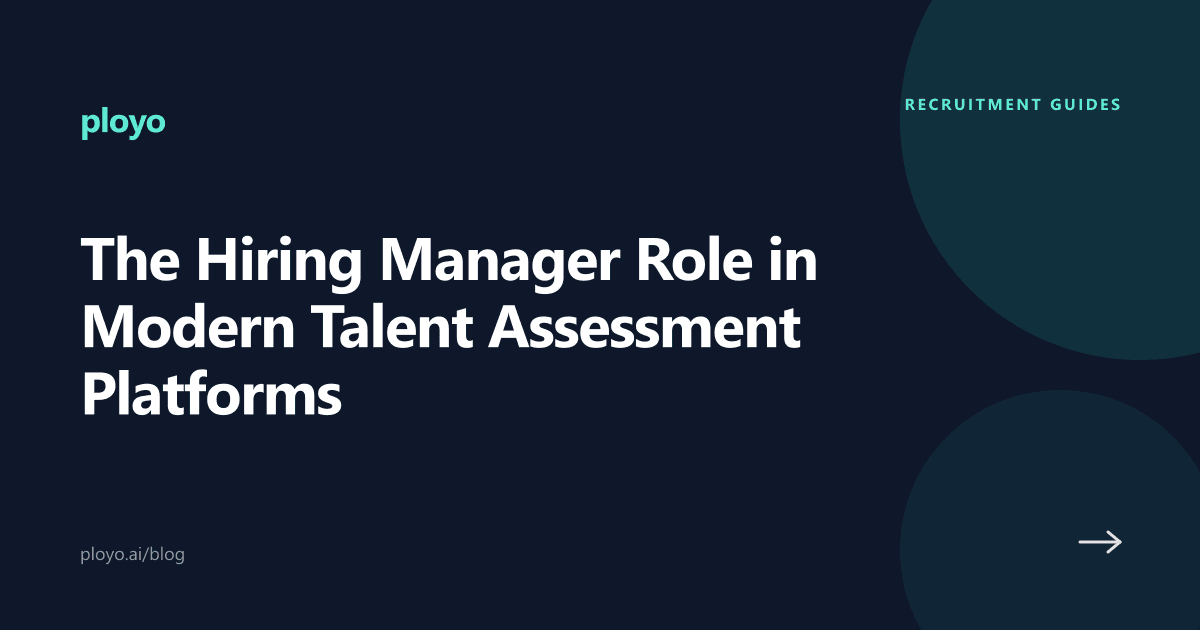 Illustration for the Ployo article on the hiring manager role in talent assessment platforms