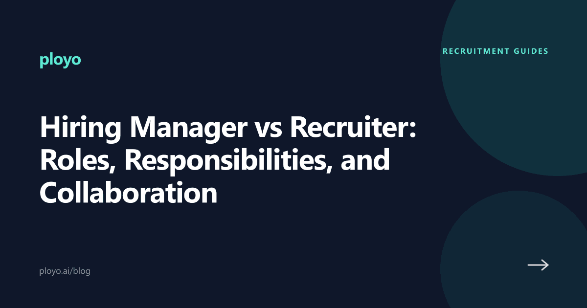 Illustration for the Ployo article comparing hiring manager and recruiter roles