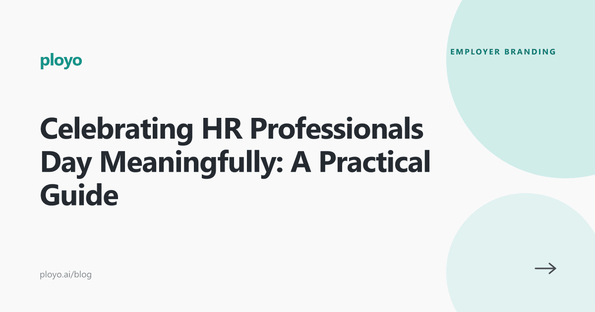 Illustration for the Ployo guide on celebrating HR Professionals Day meaningfully