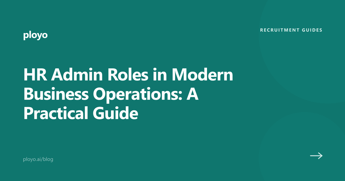Cover illustration for the Ployo article on HR admin roles in business operations