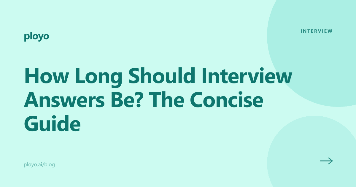 Illustration for the Ployo guide on how long interview answers should be