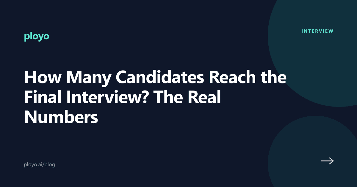 Illustration for the Ployo article on how many candidates reach the final interview stage