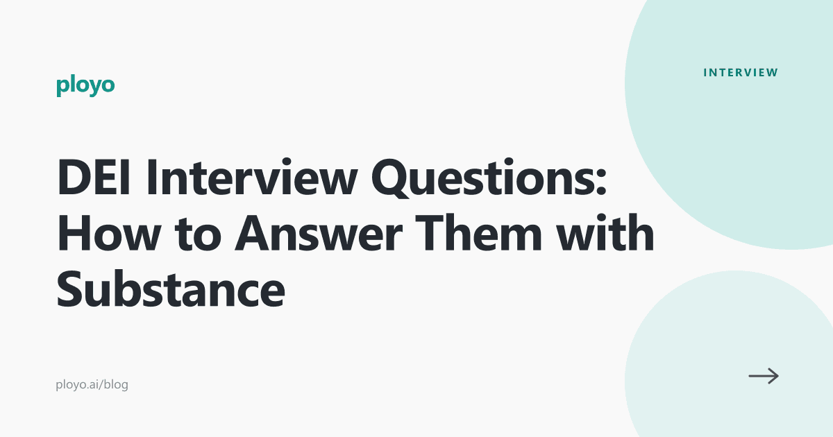 Illustration for the Ployo article on how to answer DEI interview questions with substance