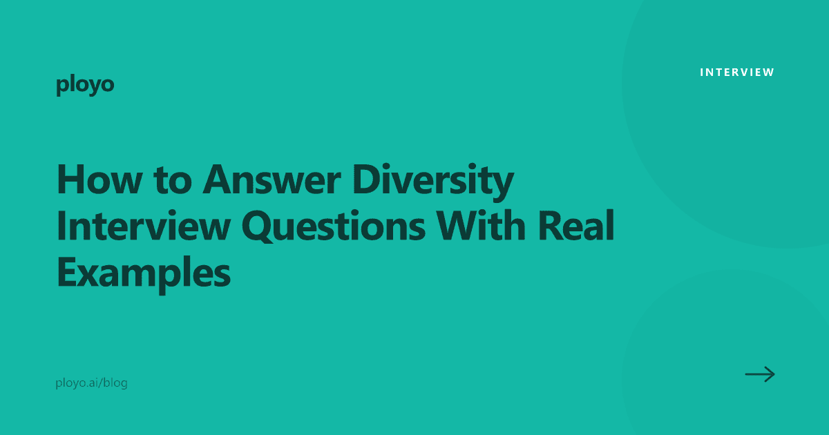 Illustration for the Ployo guide on answering diversity interview questions with examples