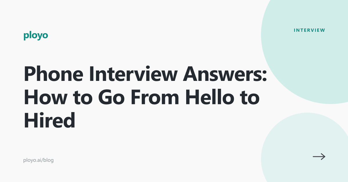 Illustration for the Ployo article on how to answer phone interview questions