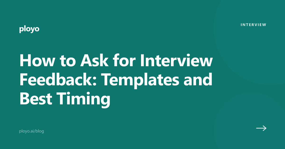 Illustration for the Ployo article on how to ask for interview feedback