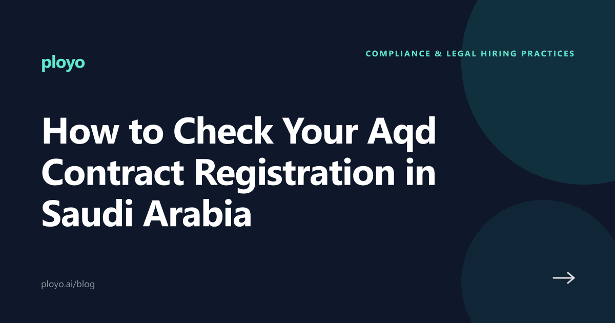 Cover illustration for the Ployo article on checking Aqd contract registration in Saudi Arabia