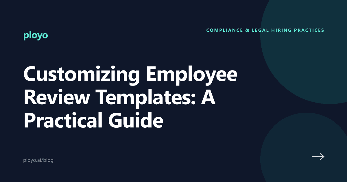 Illustration for the Ployo guide on customizing employee review templates by role