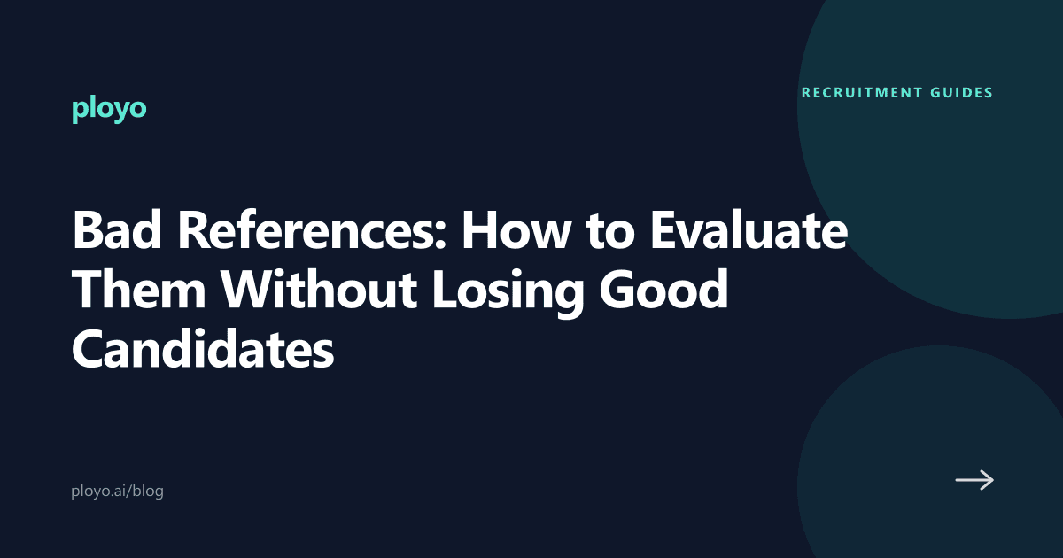 Illustration for the Ployo article on evaluating a candidate's bad reference