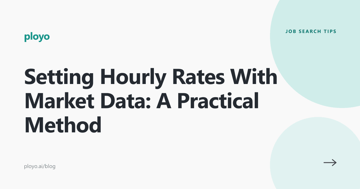 Illustration for the Ployo article on setting hourly rates using market data