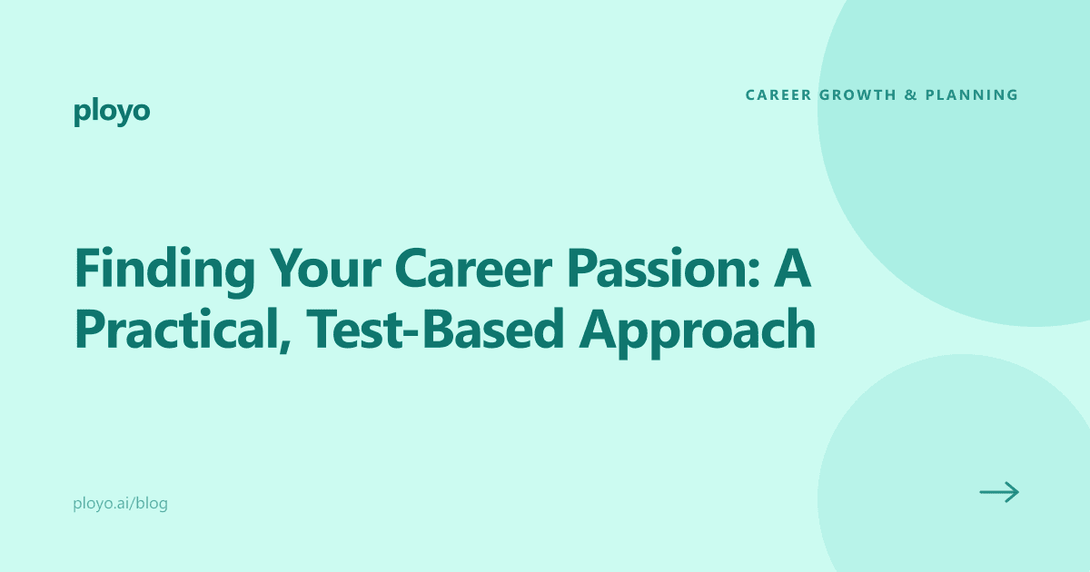 Illustration for the Ployo guide on finding your career passion through practical experiments