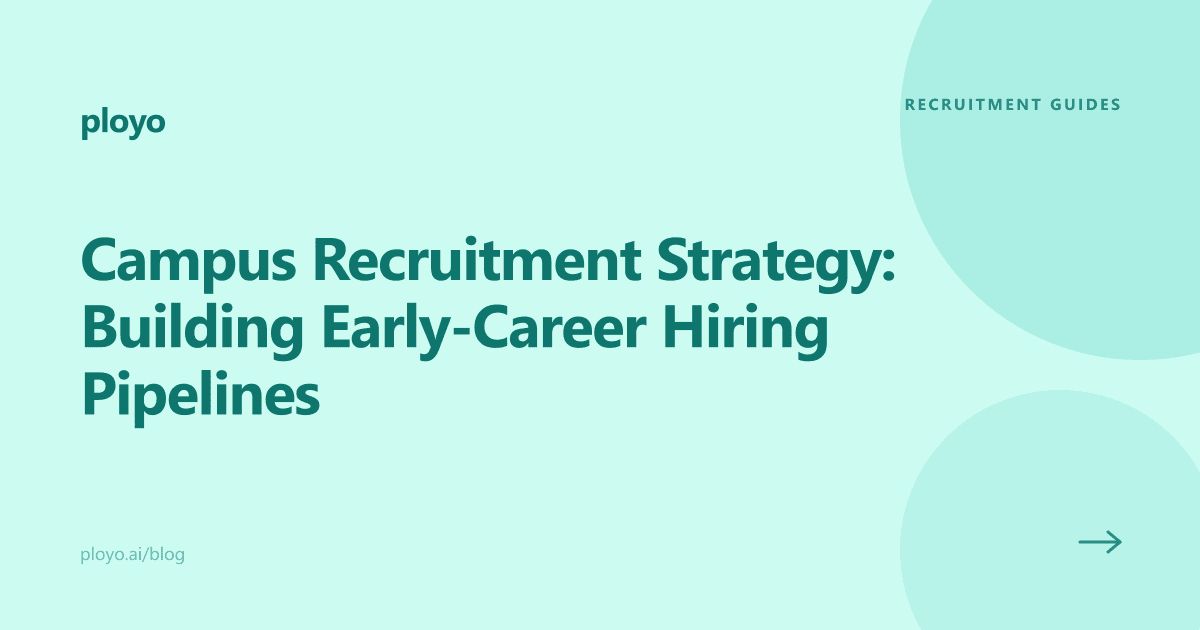 Illustration for a guide on building a campus recruitment strategy and early-career hiring pipeline
