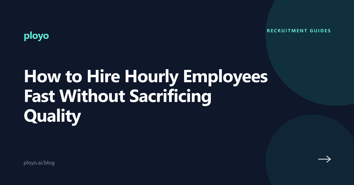 Cover illustration for the Ployo article on hiring hourly employees quickly without cutting quality