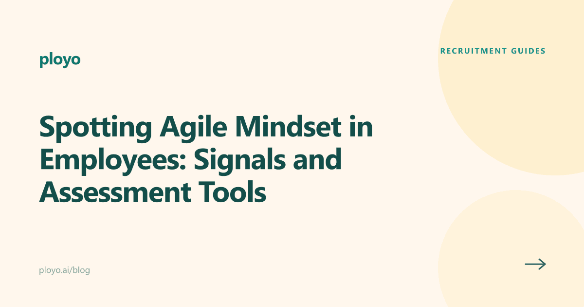 Illustration for the Ployo guide on spotting agile mindset in employees