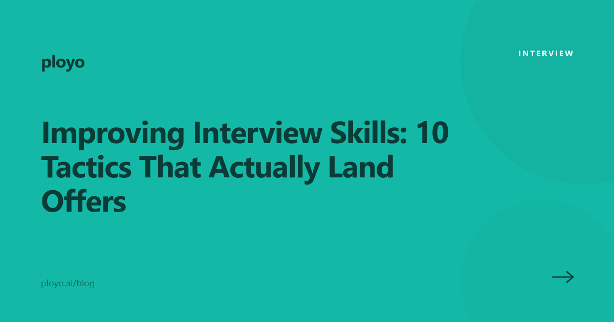 Illustration for the Ployo article on tactics to improve interview skills