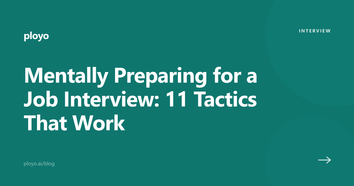 Cover illustration for the Ployo article on mentally preparing for a job interview