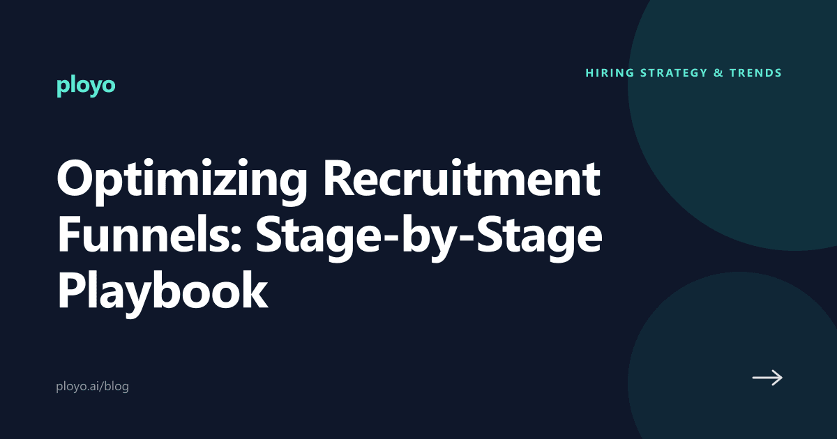 Illustration for the Ployo article on optimizing recruitment funnel stages