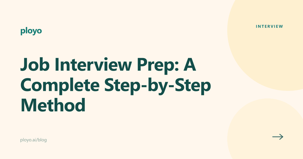 Cover illustration for the Ployo article on preparing for a job interview step by step