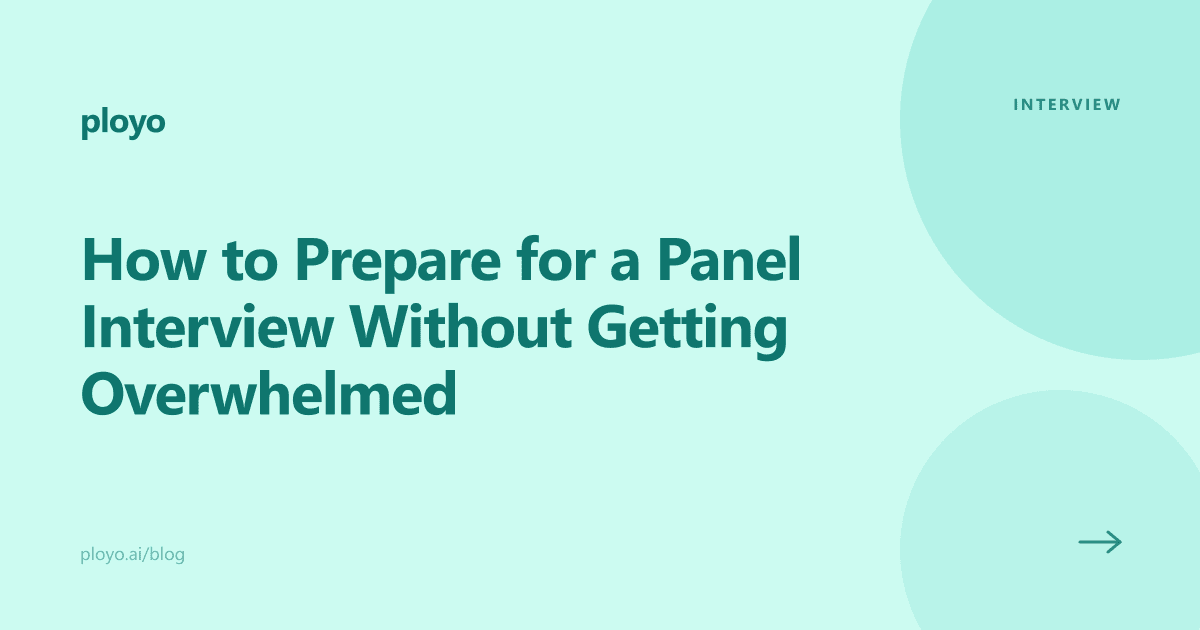 Illustration for the Ployo article on preparing for a panel interview