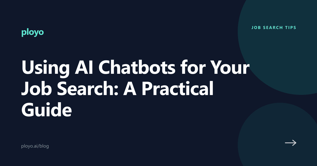 Cover illustration for the Ployo article on using AI chatbots for job search success