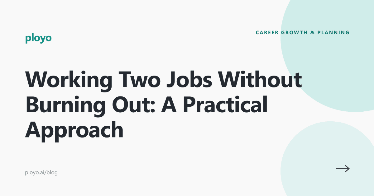 Illustration for the Ployo article on working two jobs without burning out