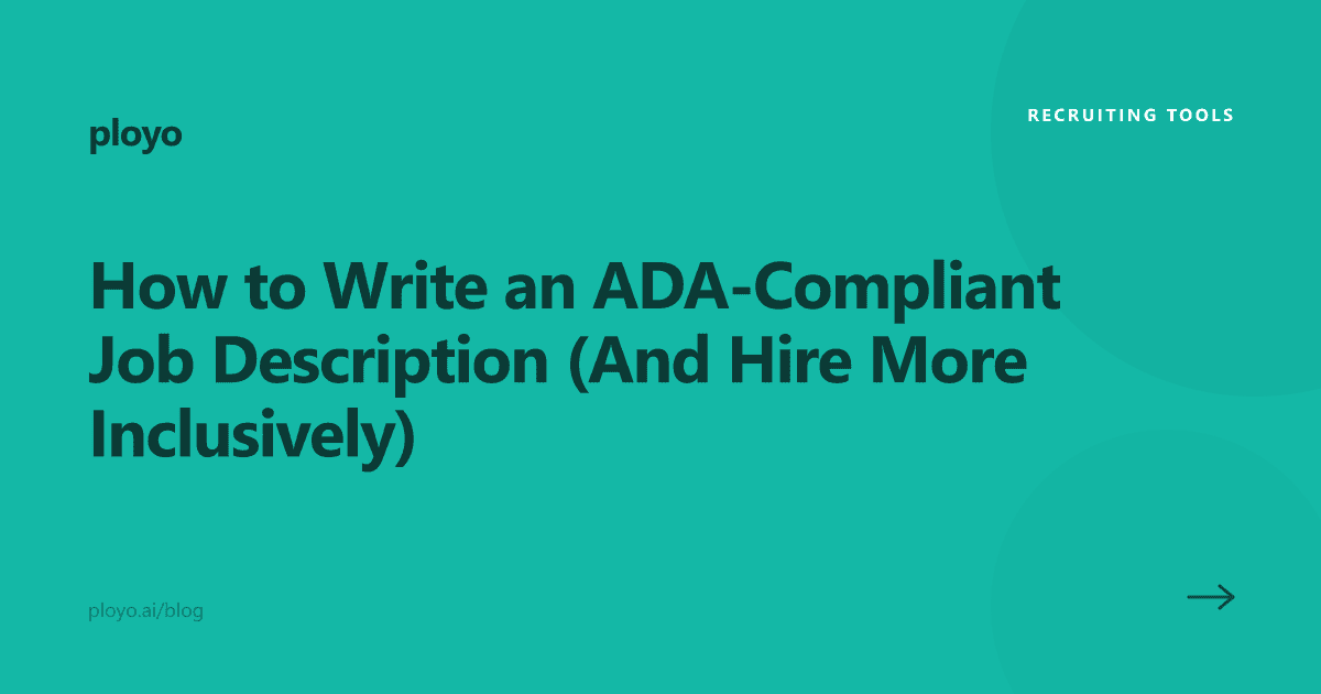 Cover illustration for the Ployo article on writing an ADA-compliant job description