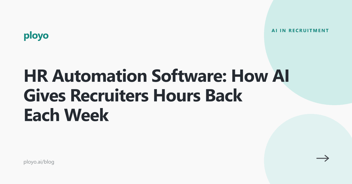 Cover illustration for the Ployo article on HR automation software saving recruiters hours