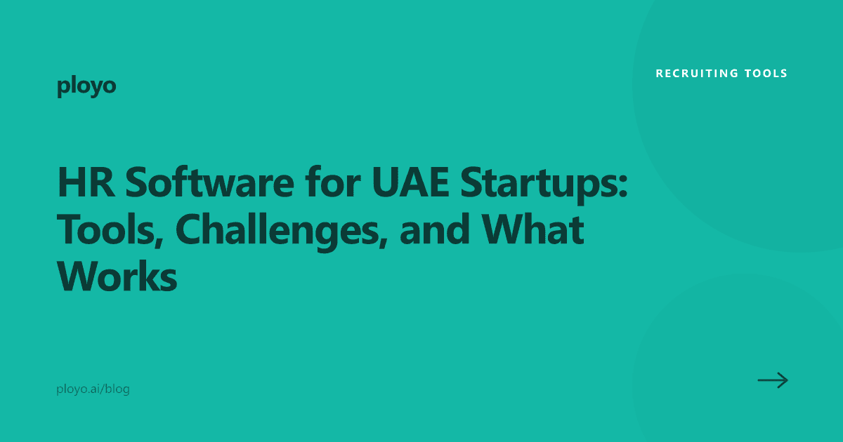 Cover illustration for the Ployo article on HR software for UAE startups